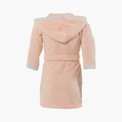 Carré Blanc Peignoir bébé coton biologique à capuche Devine blush|Enfant Peignoirs 12 Mois - 10 Ans