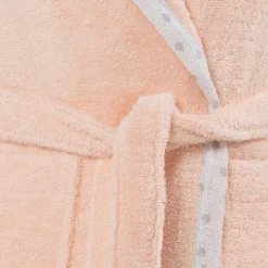 Carré Blanc Peignoir bébé coton biologique à capuche Devine blush|Enfant Peignoirs 12 Mois - 10 Ans