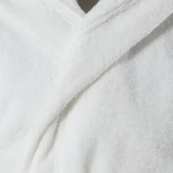 Carré Blanc Peignoir enfant bouclette de coton biologique Cocon blanc|Enfant Peignoirs 12 Mois - 10 Ans