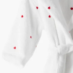 Carré Blanc Peignoir enfant coton Adore blanc|Enfant Peignoirs 12 Mois - 10 Ans