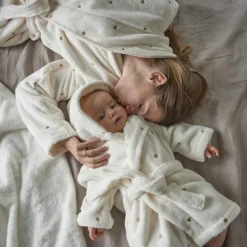 Carré Blanc Peignoir enfant coton Amore ivoire|Femme Coffrets Cadeaux|Peignoirs 12 Mois - 10 Ans