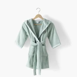 Carré Blanc Peignoir enfant coton bio Jardine amande|Enfant Peignoirs 12 Mois - 10 Ans