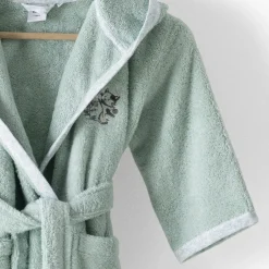 Carré Blanc Peignoir enfant coton bio Jardine amande|Enfant Peignoirs 12 Mois - 10 Ans