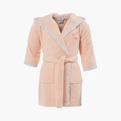 Carré Blanc Peignoir enfant coton biologique à capuche Devine blush|Enfant Peignoirs 12 Mois - 10 Ans