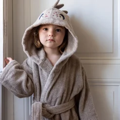 Carré Blanc Peignoir enfant coton Happyful lin|Enfant Peignoirs 12 Mois - 10 Ans