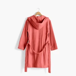 Carré Blanc Peignoir femme à capuche uni coton biologique Osmose pétale|Femme Peignoirs Femme