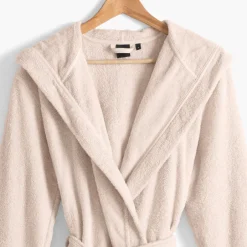 Carré Blanc Peignoir femme à capuche uni coton biologique Osmose naturel|Femme Coffrets Cadeaux|Peignoirs Femme