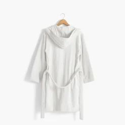Carré Blanc Peignoir femme à capuche uni coton biologique Osmose blanc|Femme Peignoirs Femme