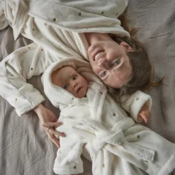 Carré Blanc Peignoir femme coton Amore ivoire|Femme Coffrets Cadeaux|Peignoirs Femme