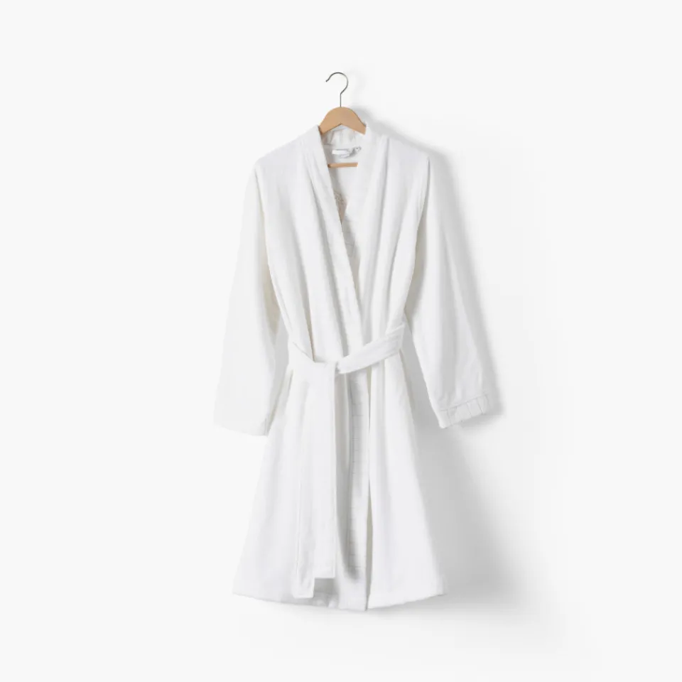 Carré Blanc Peignoir femme coton col kimono Mon Ange|Femme Coffrets Cadeaux|Peignoirs Femme