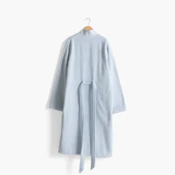 Carré Blanc Peignoir femme coton col kimono Equinoxe bleu givre|Femme Peignoirs Femme