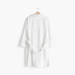 Carré Blanc Peignoir femme coton col châle Amours blanc|Femme Peignoirs Femme