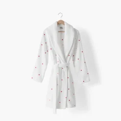 Carré Blanc Peignoir femme coton col châle Adore blanc|Femme Coffrets Cadeaux|Peignoirs Femme