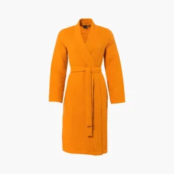 Carré Blanc Peignoir femme coton nid d'abeille col kimono Artsy papaye|Femme Peignoirs Femme