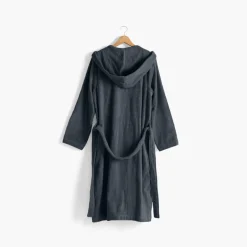 Carré Blanc Peignoir homme à capuche uni coton biologique Osmose fusain|Homme Peignoirs Homme