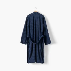 Carré Blanc Peignoir homme coton col kimono Aura marine|Homme Coffrets Cadeaux|Peignoirs Homme
