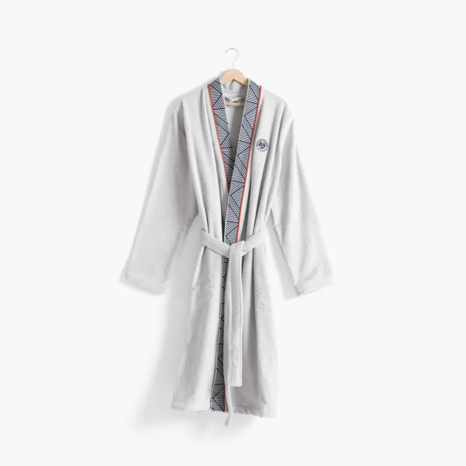 Carré Blanc Peignoir homme coton col kimono Roland-Garros 2023|Homme Peignoirs Homme