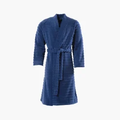 Carré Blanc Peignoir homme coton kimono Bukhara bleu|Homme Peignoirs Homme