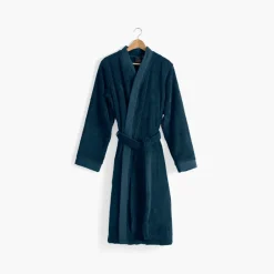 Carré Blanc Peignoir homme coton moelleux Roméo bleu|Homme Peignoirs Homme