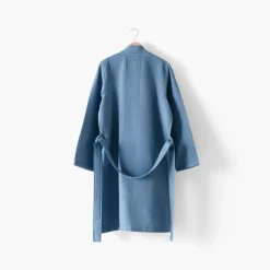 Carré Blanc Peignoir homme coton nid d'abeille Ilyan bleu grisé|Homme Coffrets Cadeaux|Peignoirs Homme