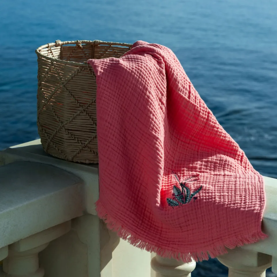 Carré Blanc Plaid gaze de coton Aruba pétale|Enfant Accessoires