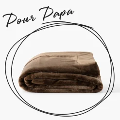 Carré Blanc Plaid polaire Oslo bronze|Homme Coffrets Cadeaux|Plaids Et Couvre-lits