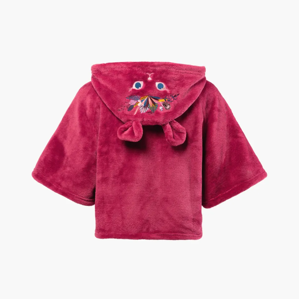 Carré Blanc Poncho enfant Kittyful Cassis|Enfant Robes De Chambre