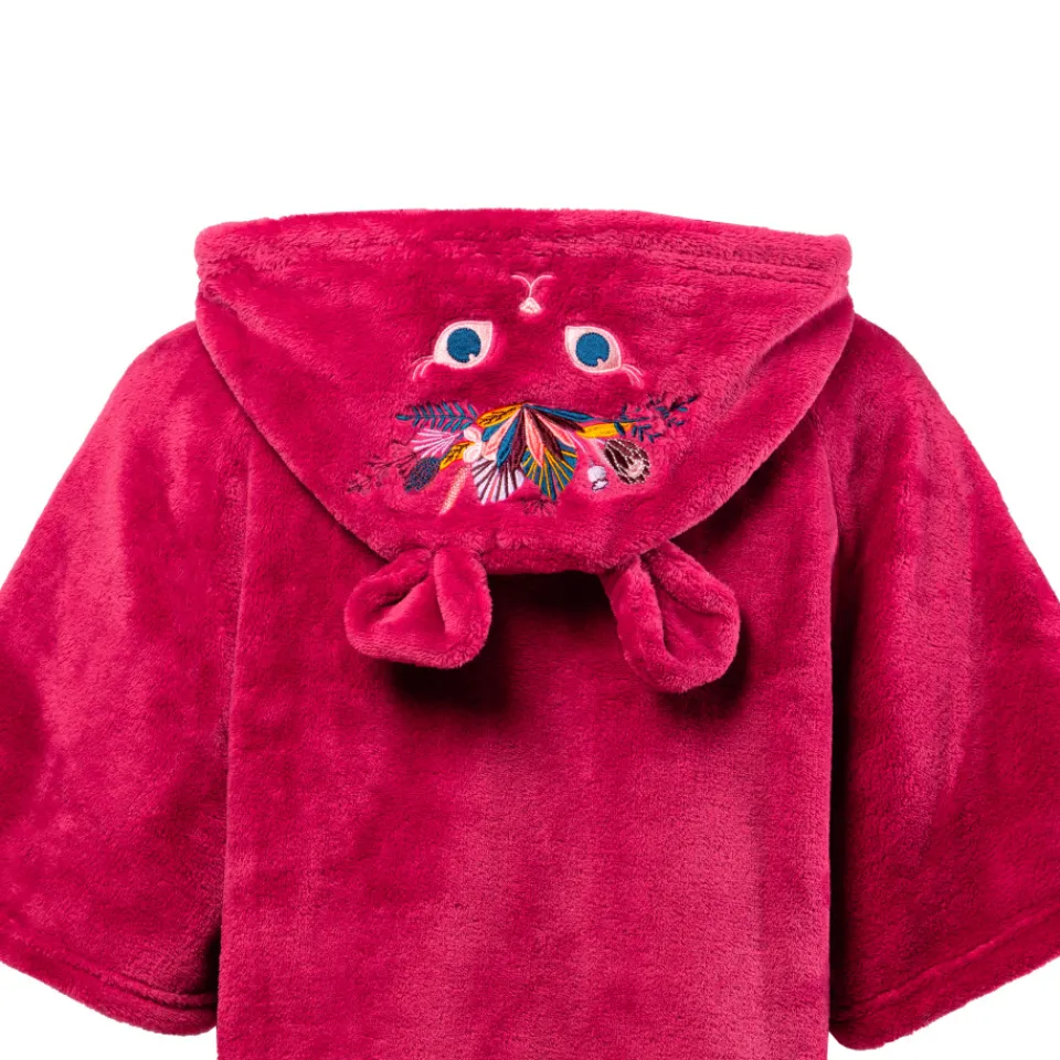 Carré Blanc Poncho enfant Kittyful Cassis|Enfant Robes De Chambre