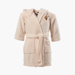 Carré Blanc Robe de chambre bebe polaire à capuche Dessine blush|Enfant Robes De Chambre