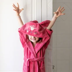 Carré Blanc Robe de chambre enfant polaire Happyful magnolia|Enfant Robes De Chambre