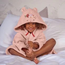 Carré Blanc Robe de chambre enfant polaire à capuche Sweetful rose|Enfant Robes De Chambre