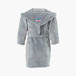 Carré Blanc Robe de chambre enfant polaire à capuche Beachful acier|Enfant Robes De Chambre