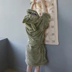 Carré Blanc Robe de chambre polaire Playful kaki|Enfant Robes De Chambre