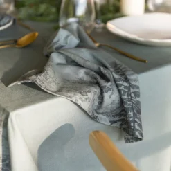 Carré Blanc Serviette de table coton Sousbois|Femme Serviettes De Table|Coffrets Cadeaux