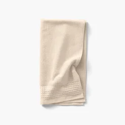 Carré Blanc Serviette de toilette bouclette de coton biologique Source naturel| Serviettes De Toilette