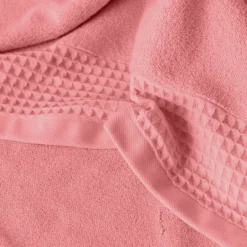 Carré Blanc Serviette de toilette bouclette de coton biologique Source pétale| Serviettes De Toilette