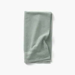 Carré Blanc Serviette de toilette bouclette de coton biologique Source lichen| Serviettes De Toilette