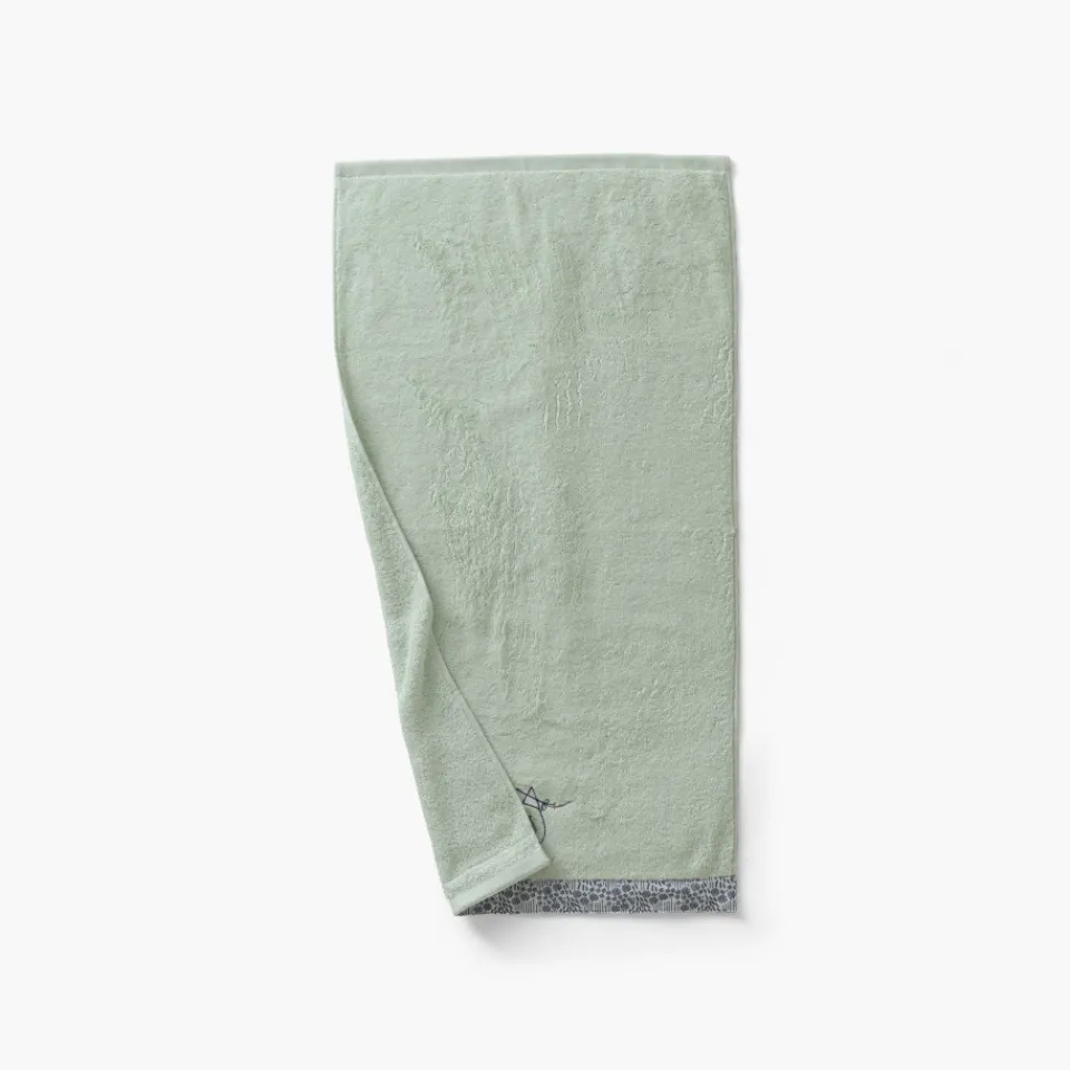 Carré Blanc Serviette de toilette coton bio Dandine vert d'eau|Enfant Serviettes De Toilette