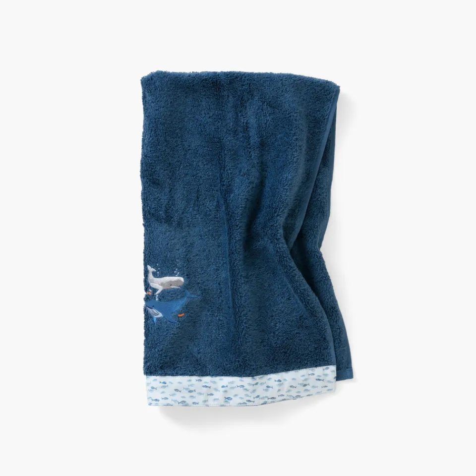 Carré Blanc Serviette de toilette coton Océanos|Enfant Serviettes De Toilette