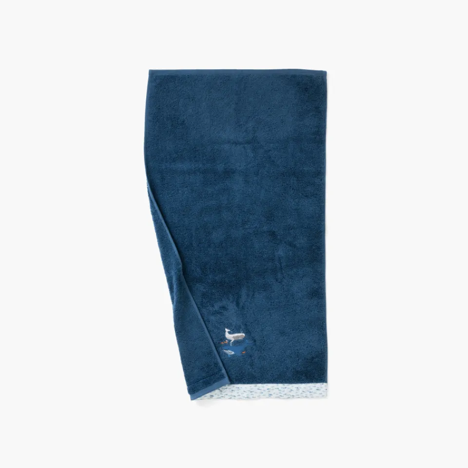 Carré Blanc Serviette de toilette coton Océanos|Enfant Serviettes De Toilette