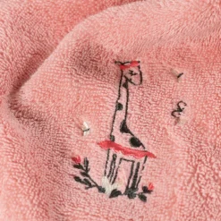 Carré Blanc Serviette de toilette coton biologique Festine rose sorbet|Enfant Serviettes De Toilette