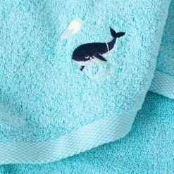 Carré Blanc Serviette de toilette coton Atlantis lagon|Enfant Serviettes De Toilette
