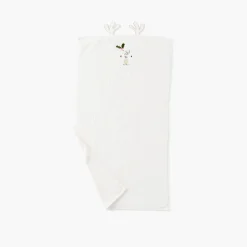 Carré Blanc Serviette de toilette coton Xmasful ivoire|Enfant Serviettes De Toilette|Nouveautés Bébénew