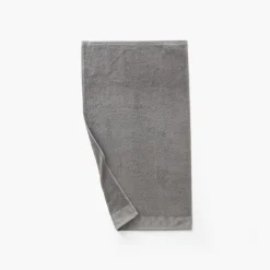 Carré Blanc Serviette de toilette coton Titane gris étain| Serviettes De Toilette