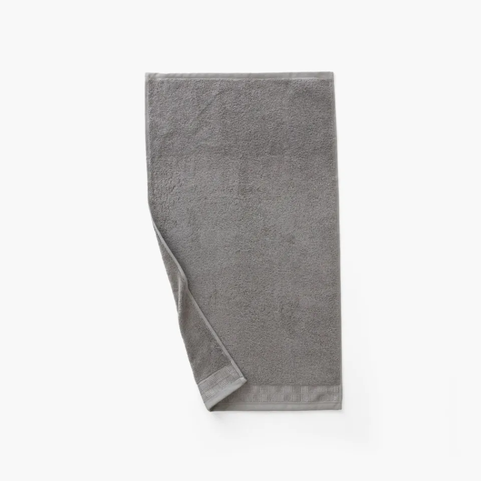 Carré Blanc Serviette de toilette coton Titane gris étain| Serviettes De Toilette