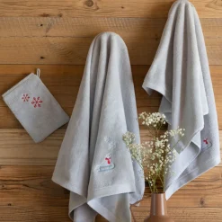 Carré Blanc Serviette de toilette coton Artica perle|Enfant Serviettes De Toilette