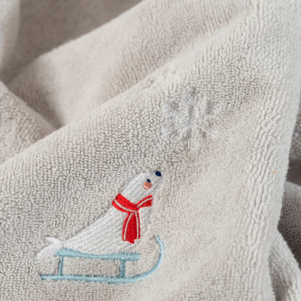 Carré Blanc Serviette de toilette coton Artica perle|Enfant Serviettes De Toilette