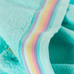 Carré Blanc Serviette de toilette coton Calliopé lagon|Enfant Serviettes De Toilette