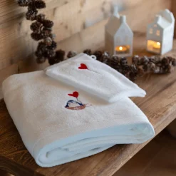 Carré Blanc Serviette de toilette coton Artica blanc|Enfant Serviettes De Toilette