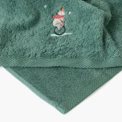 Carré Blanc Serviette de toilette coton Féeries vert tendre|Enfant Serviettes De Toilette